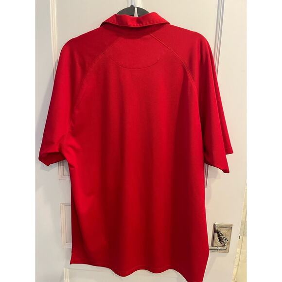 Adidas Size Large L Red Chicago Bulls Polo Shirt MINOR FLAW - Picture 6 of 8